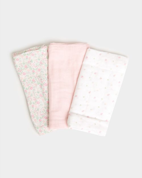 Printed Muslin Cloths - Pack Of 3