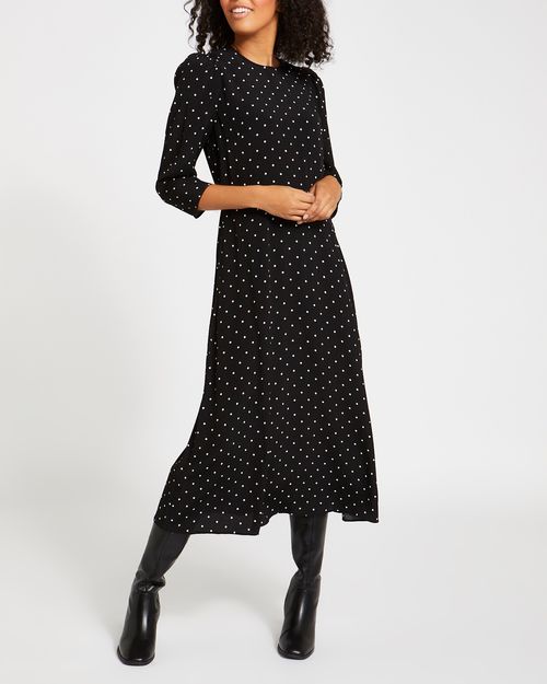 Print Viscose Midi Dress