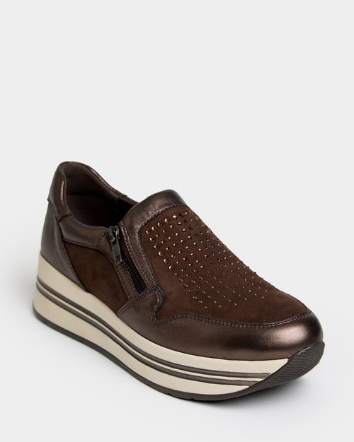 Leather Bead Platform Shoe