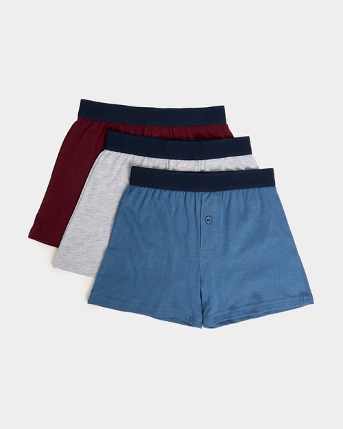 Boys Loose Fit Jersey Boxers - Pack Of 3 (3 - 14 years)