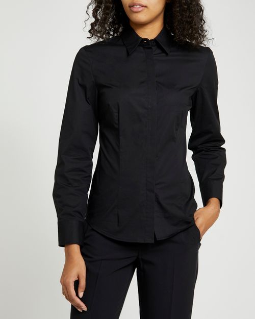 Cotton Rich Fitted Collared Shirt