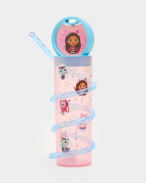 Gabby's Dollhouse Twist Straw Bottle