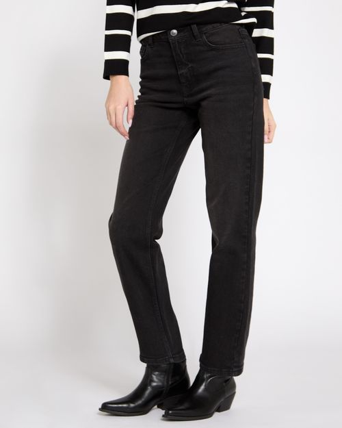 Mid Rise Straight Jeans