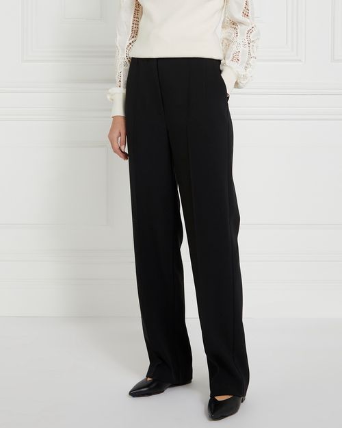 Gallery High Waisted Straight Seamed Leg Trousers