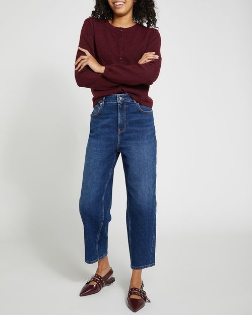 High Rise Barrel Jeans