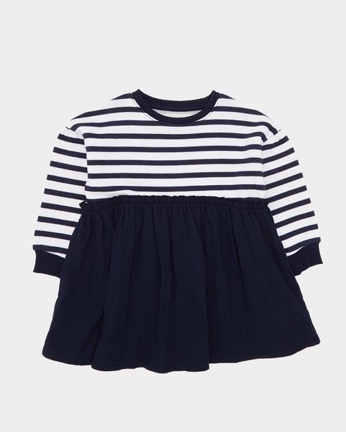 Stripe Cheesecloth Dress (6 Months-5 Years)