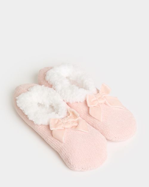 Chenille Footsie Slippers (Size 4 Infant-3.5)