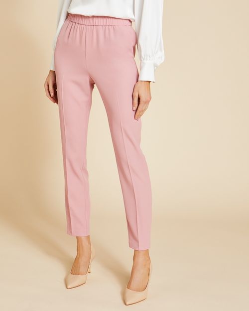 Paul Costelloe Living Studio Pink Slim Fluid Trousers