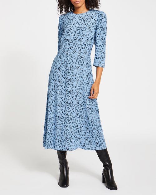 Print Viscose Midi Dress