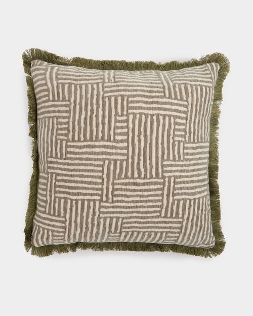 Fringe Abstract Cushion