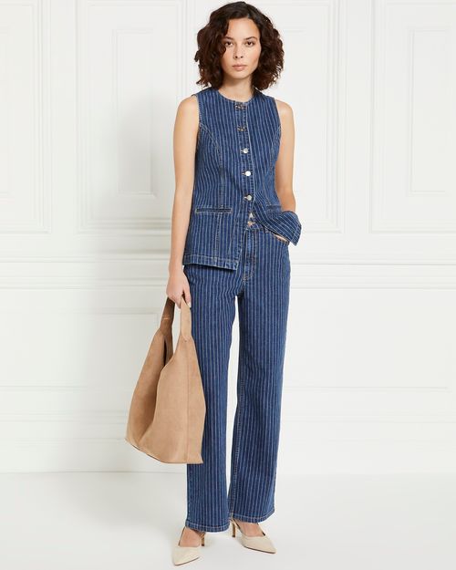 Gallery High Rise Wide Leg Stripe Jeans