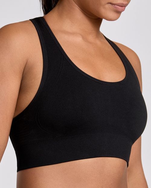 Seamless Ribbed Sports Bra Top