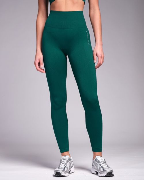 Powercut Solid Seamless Leggings Jungle Green