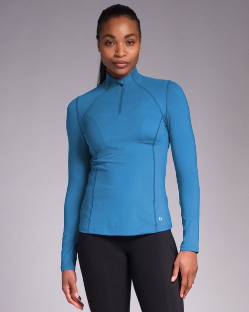 Powercut Sculpt Perform Half Zip Vintage Blue