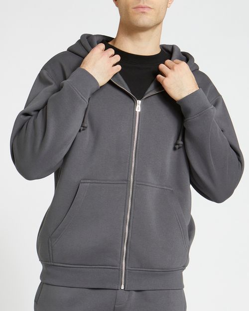 Relaxed Fit Zip-Through Hoodie