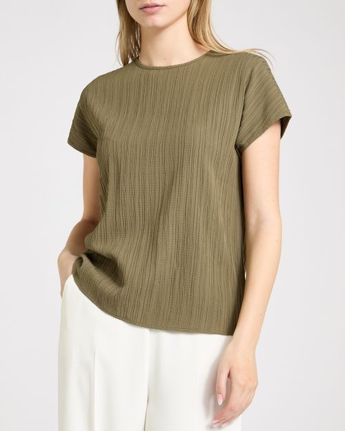 Textured Short Sleeve Top