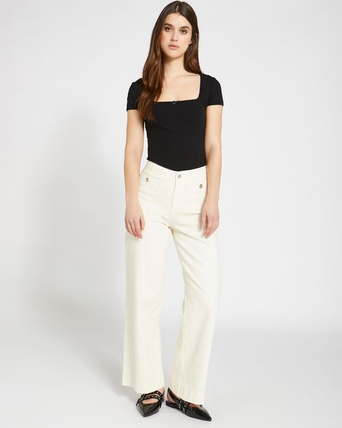 Savida Wide Leg High Rise Pocket Jeans