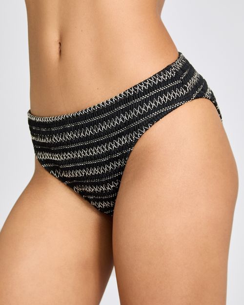 Shirred High Leg Bikini Briefs