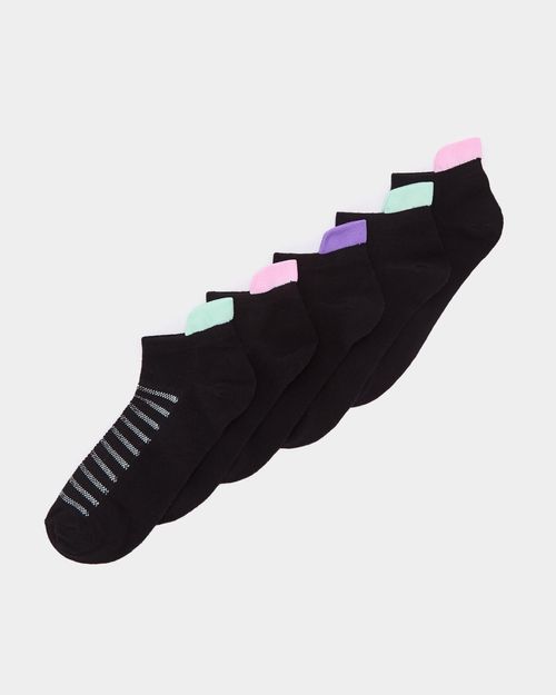 Heel Guard Cotton Trainer Socks - Pack Of 5