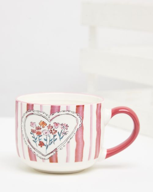 Carolyn Donnelly Eclectic Floral Stripe Mug