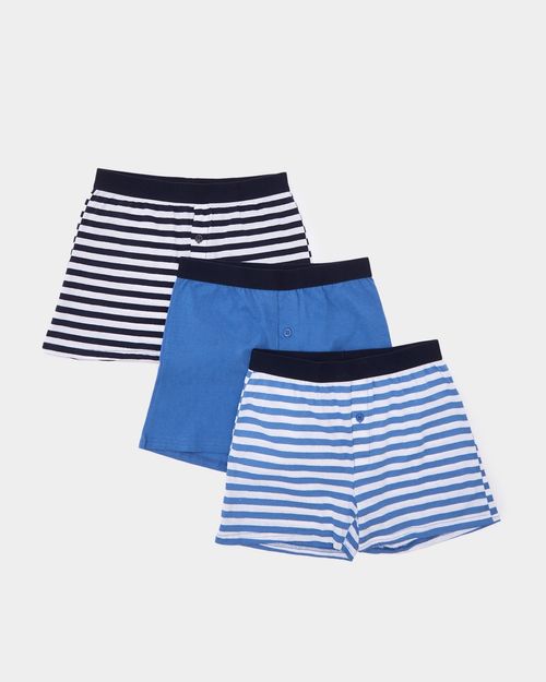 Boys Loose Fit Jersey Boxers - Pack Of 3