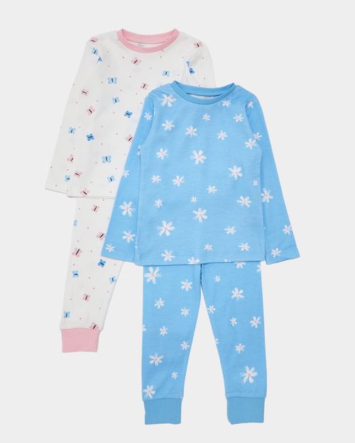 Printed Long-Sleeved Pyjamas - Pack Of 2 (6 months-4 years)