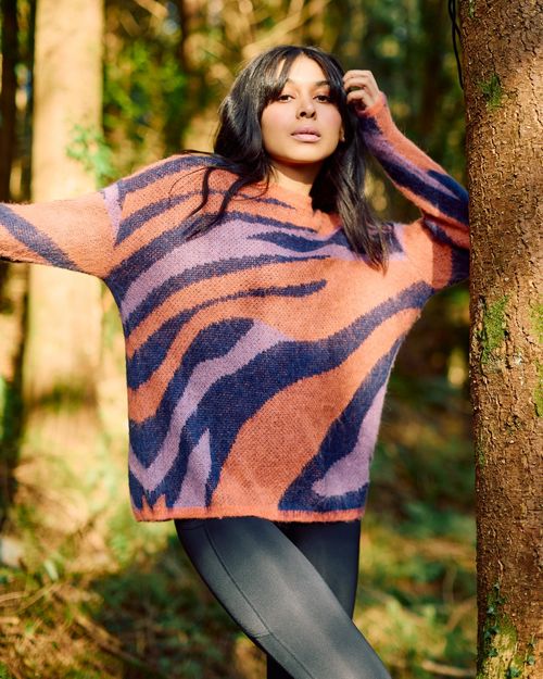 Helen Steele Animal Print Cozy Jumper