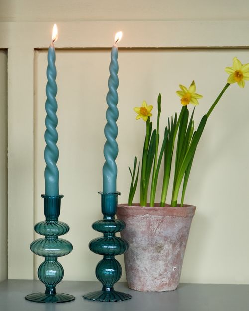 Carolyn Donnelly Eclectic Glass Candlestick Holder