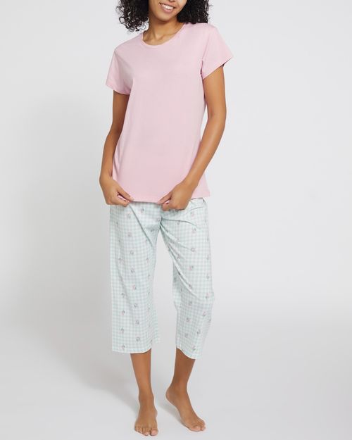 Cotton Cropped Pyjama Set
