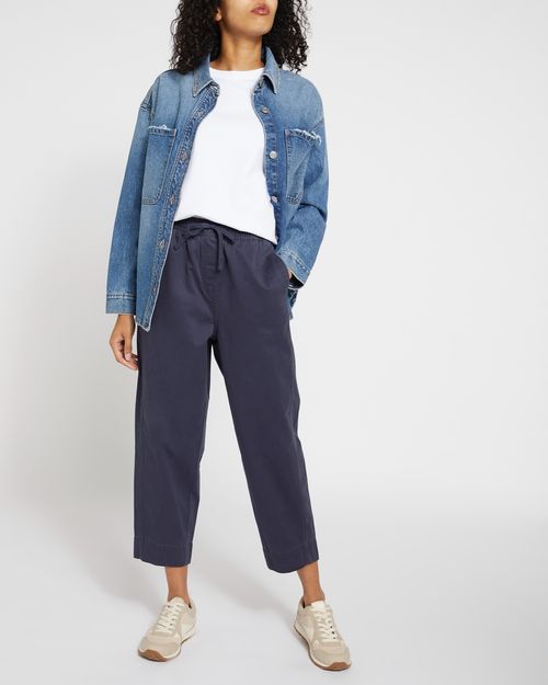 Soft Cotton Seamed Trousers