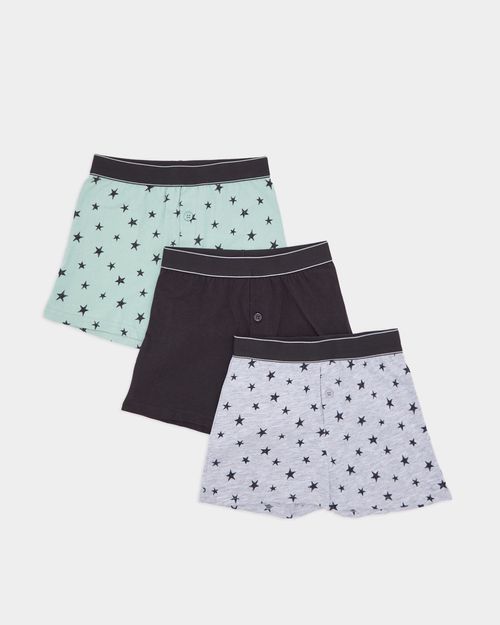 Boys Loose Fit Jersey Boxers - Pack Of 3