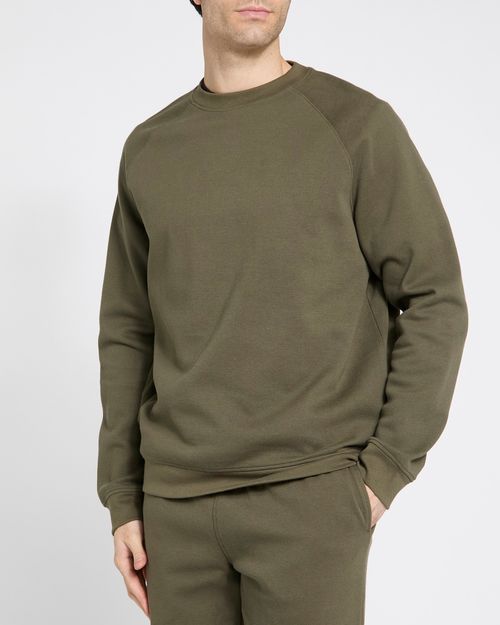 Pique Crew Neck Sweatshirt