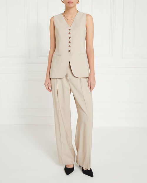 Gallery Stella High Waisted Wide Leg Trousers