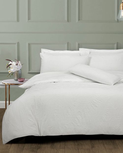 Luxury Jacquard Leaf Woven Duvet Cover Set