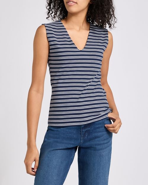 Cotton Stretch V-Neck Vest