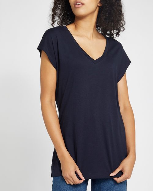 Cotton Modal V-Neck T-Shirt