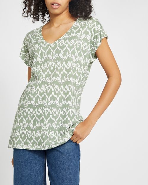 Cotton Modal V-Neck T-Shirt