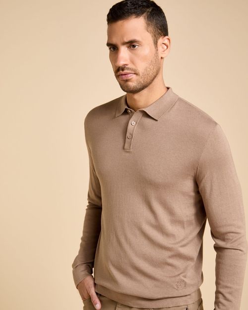 Paul Costelloe Living Silk Mix Knit Polo