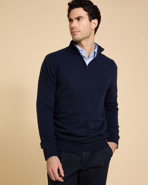 Paul Costelloe Living Quarter Zip Cashmere Jumper