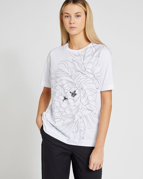 Carolyn Donnelly The Edit Floral Peony Print T-Shirt