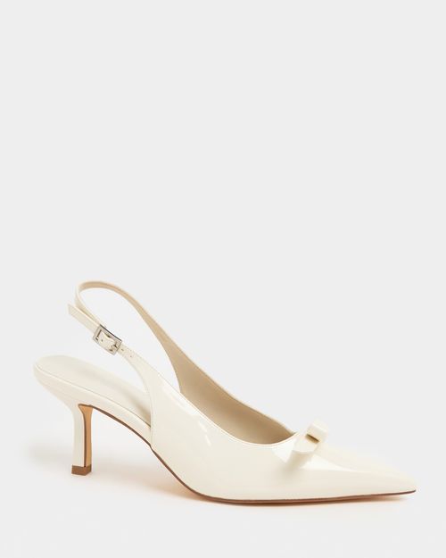 Bow Detail Sling Back Court Heel Shoes