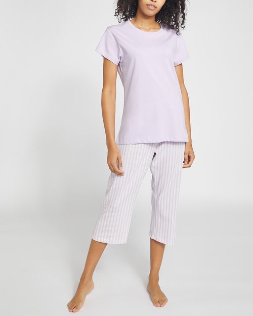 Cotton Cropped Pyjama Set