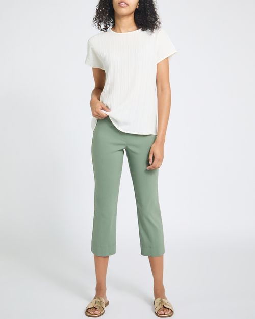 Pull On Stretch Crop Trousers
