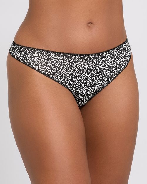 5Pk Print Thong