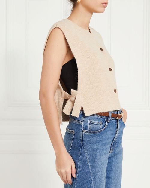 Gallery Side Tie Knitted Waistcoat