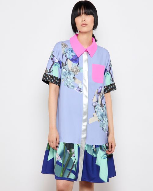 Joanne Hynes All Day Every Way Zip Up Floral Print Shirt Dress