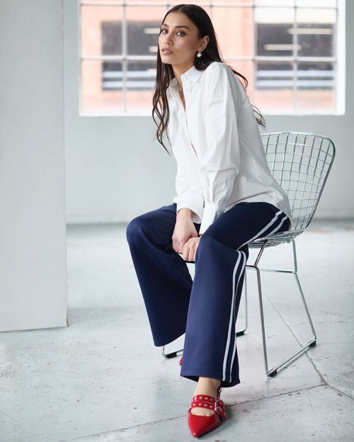 Savida Oversized White Cotton Poplin Shirt