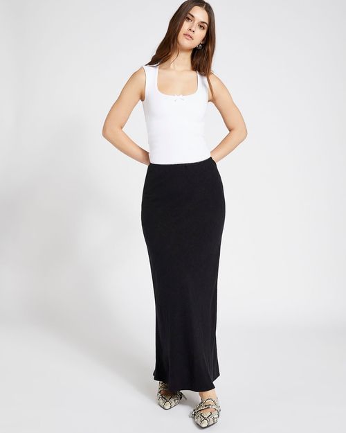 Savida Linen Mix Maxi Skirt