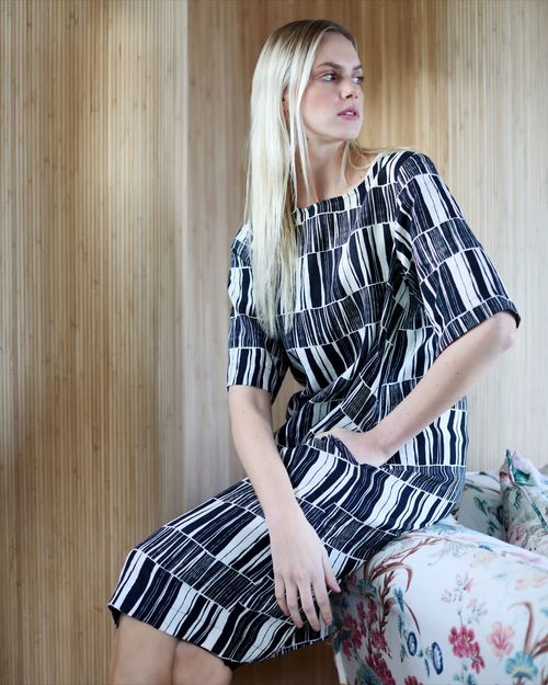 Carolyn Donnelly The Edit Print Linen Dress