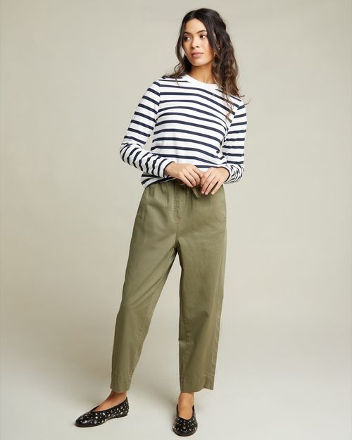Soft Cotton Seamed Trousers